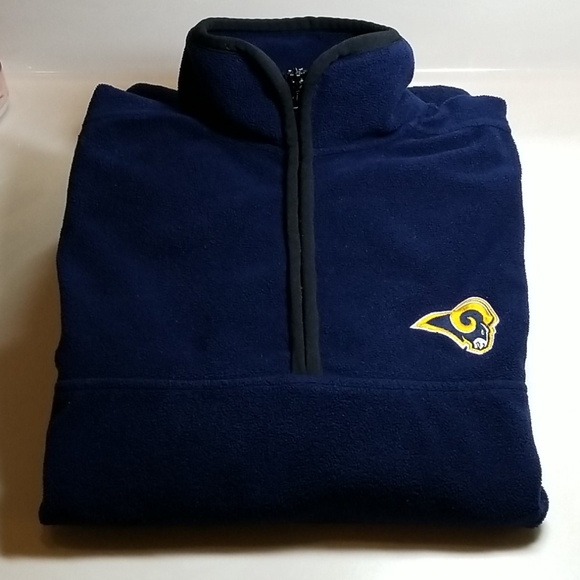 MensXL "RamsFootball" Blue Fleece Pullover Shirt/Jacket - Picture 7 of 7